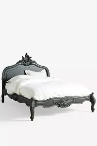 <strong>Rustic</strong> Finish Romantic Victorian <strong>Bed</strong> Solid Wood Rattan Wooden <strong>Bed</strong> Soft <strong>Bed</strong> Design - Product Image 3