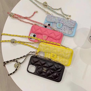 Funda para Teléfono Móvil con Cadena <span class=keywords><strong>de</strong></span> Bolas Doradas y Fragancia, para 15/14/13/12, Deportiva, Plegable, <span class=keywords><strong>de</strong></span> Cuero, con Marco <span class=keywords><strong>de</strong></span> Cámara Electrochapado - Product Image 2