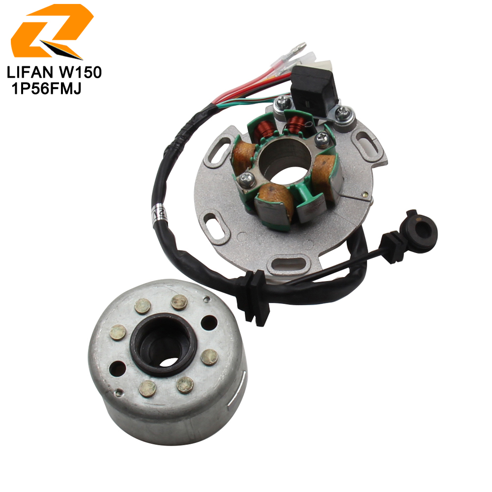 Motorrad Zündung Magneto Stator Rotor Kit Für LIFAN 1 P56FMJ W150 CC Kick Starter Motor Dirt Pit Bike