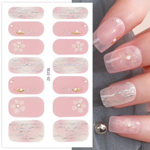 Autocollants pour ongles en cristal 5D 3D, motif <span class=keywords><strong>cerisier</strong></span> <span class=keywords><strong>japonais</strong></span>, collection printemps-été, couverture complète, imperméables, vente en gros - Product Image 3