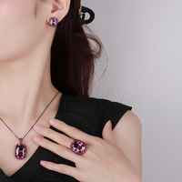 Nouveau Vente Chaude Bijoux En Laiton Plaqué Or Simulation Nid D'oiseau Coupe Séché Rose Noir Or Haut De Gamme Ensemble pour les Femmes