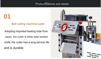 Hx-95M électrique couteau Cutter automatique chaud/froid Machine à refendre pour vêtements en Nylon sangle ruban ruban coupe papier emballage