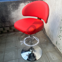 SQX SQX-02 Chaise de bar pivotante contemporaine noire robuste et réglable, avec cadre en bois, tabouret haut pour chambre, bar à domicile, hôtel