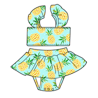 Vente en gros de maillots de bain deux pièces d'été pour filles de boutique Impression personnalisée Robe de bain de haute qualité Maillot de bain respirant et mignon