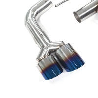 Système d'échappement pour Hyundai Genesis Coupé 3.8t 2009-2015 avec silencieux à valve, embouts quadruples plaqués bleu, tuyau catback en acier inoxydable