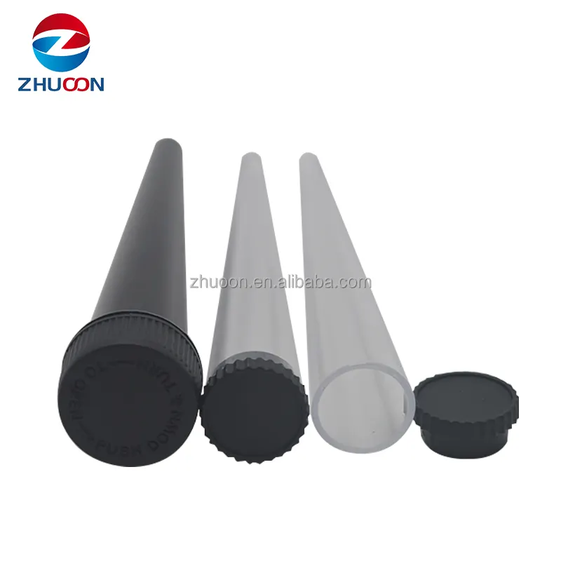 Pre Roll Packaging Tube Rolled Cone Joint Blunt Holder 109mm 120mm Pop Top Plastic Tubes