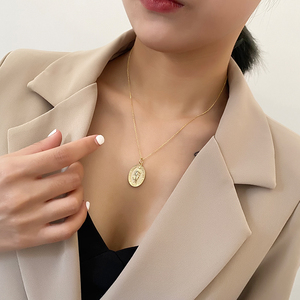 Bijoux religieux chrétiens en argent sterling 925, médaille Maria Immac Ora Pro Nobis, pendentif pour femmes - Product Image 5