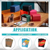 Boîte de Rangement Torson Source Factory pour Plus de 100 Cartes, en Cuir PU, Fermeture Magnétique Latérale, pour Jeux de Cartes à Collectionner (UG, Magic, Yugioh)