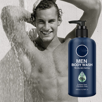 Gel Douche Liquide Nettoyant Corporel Homme Bio Apaisant Peau Parfumé Sans Sulfate Moussant Efficace au Charbon