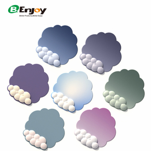 Juego de alfombrillas de ratón para teclado de carga inalámbrica, superficie de tela lisa con forma de nube, reposamuñecas, espuma viscoelástica de rebote para uso en la oficina - Product Image 6