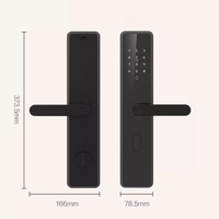 Cerradura de puerta de hotel para casa inteligente TTLOCK, huella dactilar y contraseña, desbloqueo remoto de aluminio a través de la aplicación Tuya, Wifi, almacenamiento de datos en la nube, puerta de acero