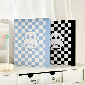 Álbum de Fotos A5 con Diseño de Tablero de Ajedrez, 6 Hojas Sueltas, Estilo Macaron, Tapa Dura, para Colección de Tarjetas de Ídolos de Tres Pulgadas - Product Image 6