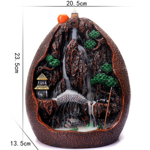 Logo personnalisé acceptable comme photos brûleur d'encens à reflux encensoir cônes de flux arrière de fumée porte-encens de balle - Product Image 2