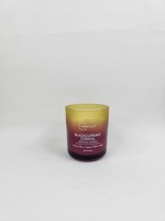 Bougie artistique parfumée Mainstays Modern Strawberry Mojito dans un bocal en verre teinté rose