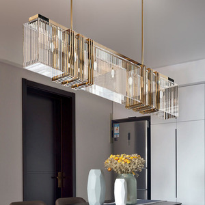 Rustique Chambre <span class=keywords><strong>Salle</strong></span> À <span class=keywords><strong>Manger</strong></span> Lustres Luminaires Éclairage Plafond Or Led K9 Cristal De Luxe Moderne Lustres Pendentif Lumières - Product Image 2