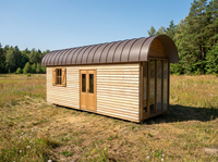 Cabane en bois contemporaine, respirante, avec panneaux sandwich, préfabriquée, mobile, moderne, portable, modulaire, petite maison préfabriquée