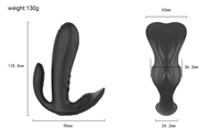 Vibrateur ergonomique portable pour culotte, télécommande sans fil, triple stimulation, stimulateur du point G, clitoridien et anal, jouets sexuels pour femmes