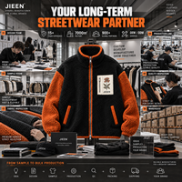 Veste en molleton streetwear personnalisée, veste zippée en sherpa à blocs de couleur, fabricant OEM ODM à marque privée