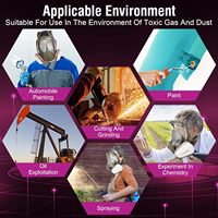 Masque respiratoire intégral Futureshield pour la survie, protection auditive contre les gaz chimiques nucléaires, les fumées d'amiante, la poussière de résine et les produits chimiques