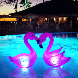 Inflatable Flamingo Pool Light LED Waterproof PVC 52x42cm For Swimming Pool Decor - Product Image 1
