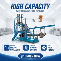 Ligne de production clé en main automatique d'aliments secs pour oiseaux, chiens et chats, extrudeuse de grande capacité pour croquettes et aliments humides pour animaux de compagnie