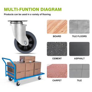 ล้ออุตสาหกรรม TPR ทนทานสำหรับงานหนักล้ออเนกประสงค์ขนาด75มม. 100มม. 125มม. 150มม. - Product Image 4