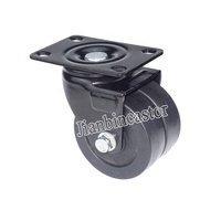 Nouvelle roue à double roulement de 75 mm/3 pouces, moyenne, noire, en nylon, avec une capacité de charge de 200 kg, pour les hôtels et le commerce de détail
