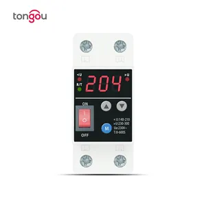 40A 220V Din 가로장은 전압 보호자 릴레이 방어적인 과전압 보호 온/오프 로커 스위치의 밑에 다시 연결합니다 조정합니다