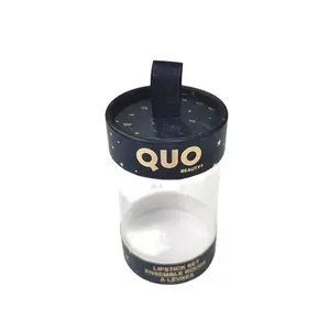 Eco friendly clear packaging PVC boxes free sample plastic transparent cylinder packaging tube