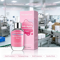 OEM ODM Peptide NAD+ améliorant l'hydratation du visage, formule liquide pure végane au riz, céramide 7, hydratant, barrière cutanée, collagène, peptide