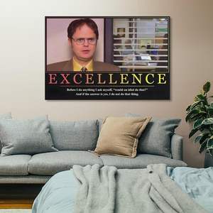 Dwight Schrute Bureau Personnage Portrait Peinture et Arts Muraux Décor À <span class=keywords><strong>La</strong></span> Maison Émission De Télévision Comédie Toile Art Imprimer Usine En Gros - Product Image 6