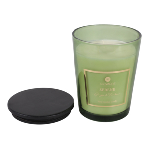 Candela Profumata ELEVARRE Serene 31oz in Barattolo di Vetro con Coperchio, Fragranza Zenzero e Tambour - Product Image 3