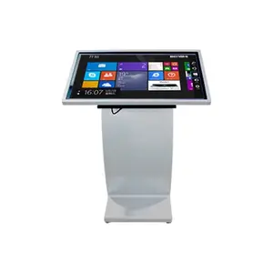 75 inch floor standIing self-service terminal multi point touch screen information interactive kiosk for library