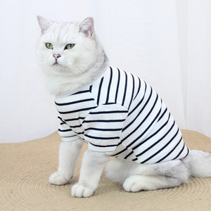 Chemise rayée pour chiens, rouge et blanc, gilet d'été fin, vêtements anti-chute pour animaux de compagnie, bouledogue français, Bichon Frise, Corgi, Shiba Inu - Product Image 4