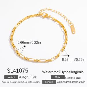 Stainless Steel DIY Bracelet Chain 18K Gold Women's <b>Charm</b> Bracelet Trendy Niche Accessory for Anniversary - Product Image 6