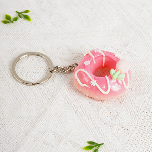 Porte-clés mini-donuts multicolores en PVC exclusifs, idéaux pour l'affichage, les cadeaux, les accessoires de photographie et comme pièce décorative unique. - Product Image 4