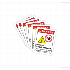 Signalisation de Danger de Choc Électrique Sévère - Personnel Formé Uniquement - Avertissement de Sécurité Électrique - Avertissement Industriel - Autocollant Adhésif Imperméable - Product Image 2