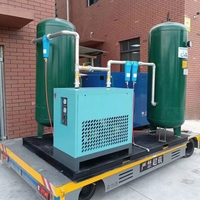 Compresseur d'air à vis stationnaire monté sur châssis Jinjing, moteur PLC, alimentation CA, haute pression 30-40 bars, booster pour le soufflage de bouteilles PET