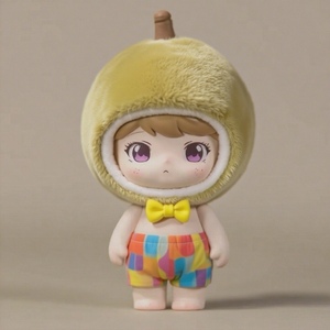 Muñeco de peluche personalizado Durian con cara de vinilo, muñeco de peluche de estilo Anime OEM con cabeza de resina <span class=keywords><strong>para</strong></span> caja ciega o regalo coleccionable - Product Image 1