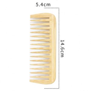 Peine de Bambú Natural Ecológico Antiestático de Dientes Anchos, Peine de Madera de Alta Calidad para Peluquería - Product Image 6