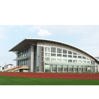 Structure de toit en acier préfabriqué pour stade et bâtiment de sport à grande portée, personnalisable