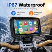 Pantalla de navegación de motocicleta impermeable portátil de 6 pulgadas con CarPlay Android Auto DVR TPMS Soporte Bluetooth Compatible con todos los Moto