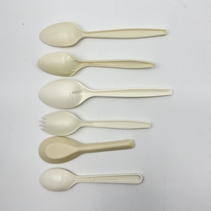 Cuillère PSM durable de 4 pouces, écologique, biodégradable, résistante aux hautes températures, design léger, personnalisable pour les services de restauration - Product Image 5