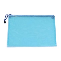 Sac en maille PVC givré/transparent personnalisé à fermeture éclair Trousse à crayons en plastique