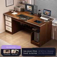 Bureau d'ordinateur moderne en bois massif assemblé pour chambre et usage domestique, idéal pour l'écriture et l'étude des étudiants, avec tiroir verrouillable