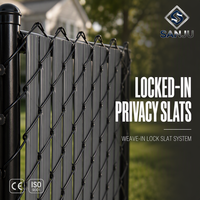 Clôture de jardin en treillis métallique galvanisé avec lames en PVC pour la protection de la vie privée, rouleau de clôture pour jardin, extérieur, résidentiel, périmètre