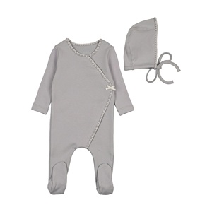 Mono de Bebé con Lazo para Niñas, Ropa de Primavera y Otoño, Diseño de Costura, Mono de Alta Calidad para Recién Nacidos, <span class=keywords><strong>Pijama</strong></span> con Gorro - Product Image 2