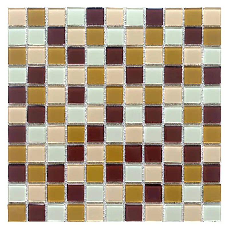 Mattonelle di mosaico di vetro per la decorazione della parete della piscina o della cucina piastrelle di mosaico del bagno piastrelle di mosaico di vetro di colore blu