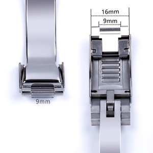 อุปกรณ์เสริมของนาฬิกาสายนาฬิกาข้อมือสแตนเลสสตีลแข็งสามารถปรับขนาดได้สำหรับ Rlex 16มม. - Product Image 5