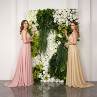 Panneau Floral Personnalisé en Soie Filée de Haute Qualité, Mur de Fleurs Artificielles 3D Fait Main pour Décoration de Mariage, Fond de Scène